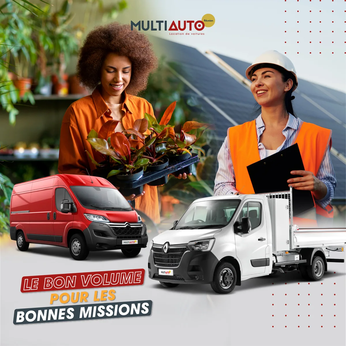 Utilitaires MultiAuto : le bon volume pour chaque mission a La Reunion